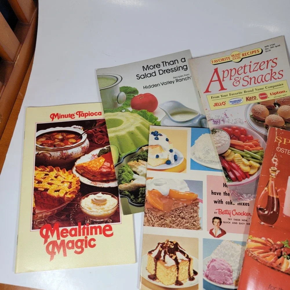 Vintage Cookbook‎ Lot of 6 Osterizer Jello Betty Crocker Hidden Valley Ranch